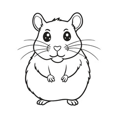 Simple illustration of a cute hamster.