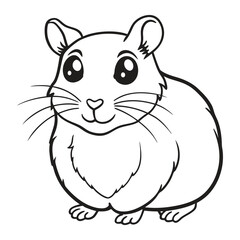 Simple illustration of a cute hamster.