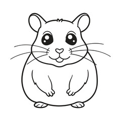 Simple illustration of a cute hamster.