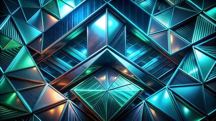 a vibrant canvas of abstract geometric shapes whe