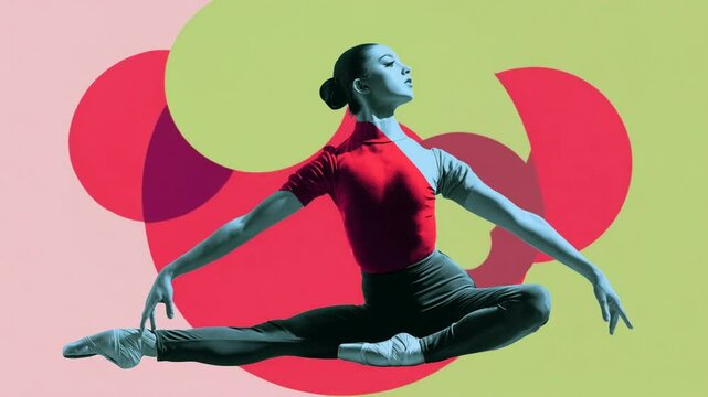 Ballet Dancer in Modern Collage Art With Urban Trendy Vibes Generative AI