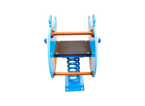 Children's swing in the park. Children's swing. Children's playground. Place of entertainment. Images in PNG format. Isolate without background. Images for mockups. Photo for a template.