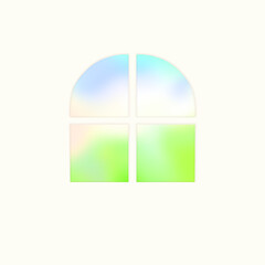 Fototapeta premium light pastel window shape background . minimal decoration wallpaper. 