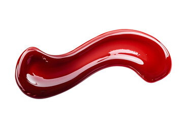 Obraz premium Abstract Illustration Of Red Glossy Shape With Transparent Background