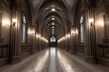 Obraz premium Gothic world where shadows represent fears of tomorrow