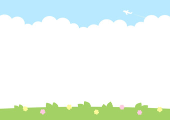 花畑と空の風景