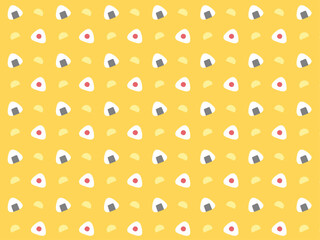 おにぎりのパターン、黄色の背景