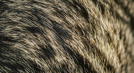 Fototapeta premium Close-Up Tabby Cat Hair Pattern – Realistic Fur Texture Backdrop for Pet Backgrounds