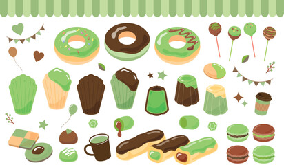 抹茶とチョコレートのお菓子