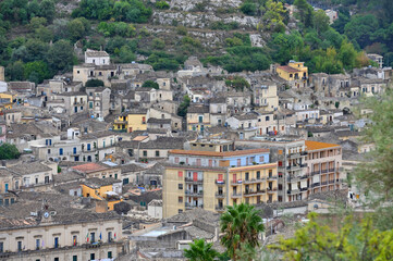 View of the baroque city of Modica, Sicily