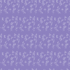 Seamless pattern with white sweet peas. Hand-drawn vector illustration for wallpaper, background, cards.  