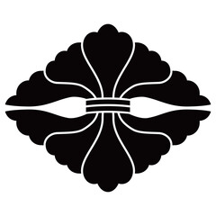 家紋です。結綿菱といいます。