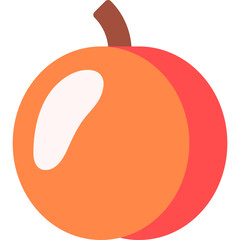 Peach single vector illustration icon