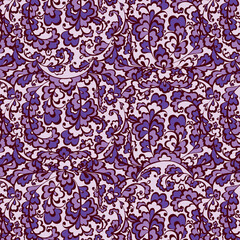 Intricate paisley flowers pattern