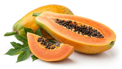 Lychee Fruit Closeup with White Background