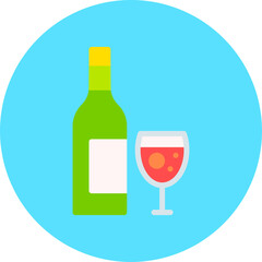 Wine single vector illustration icon