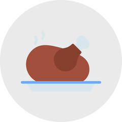 Turkey single vector illustration icon