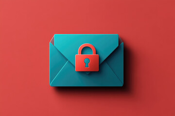 Enhancing email security protecting your digital privacy with a lock and shield icon design for online safety