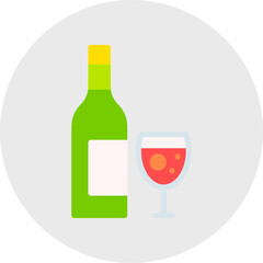 Wine single vector illustration icon
