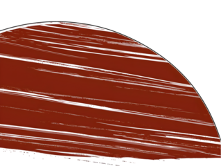 Abstract Red Shape Illustration With White Lines on Transparent Background
