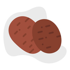 Potatoes single vector illustration icon
