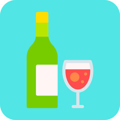 Wine single vector illustration icon