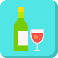 Wine single vector illustration icon