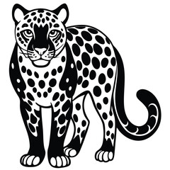 snow leopard vector