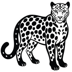 snow leopard vector