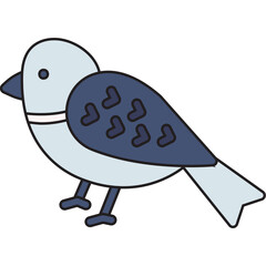 Sparrow single vector illustration icon