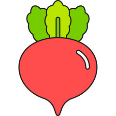 Beetroot single vector illustration icon