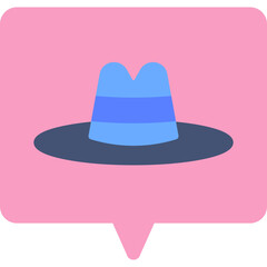 Hat single vector illustration icon