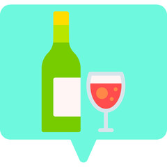 Wine single vector illustration icon