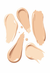 Foundation Swatches on White, Makeup Tones