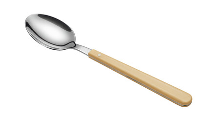Isolated Spoon with Wooden Handle