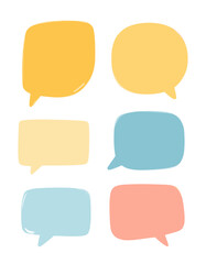 Pastel Speech Bubbles, Communication Concept