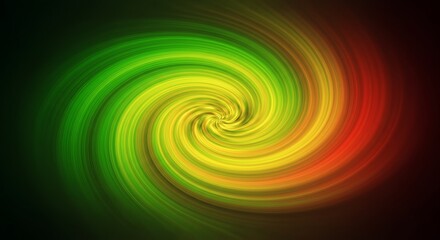 Fototapeta premium Abstract Swirling Vortex Background with Green Yellow and Red Colors