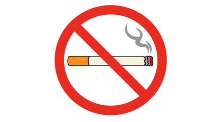 Isolated no smoking sign