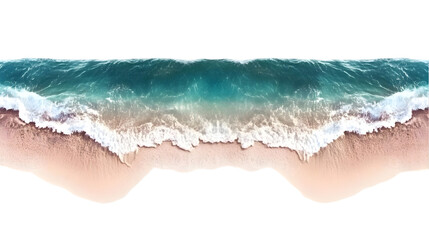 Obraz premium Aerial Photo Of Beach Waves Turquoise Water And Sand Isolated Background