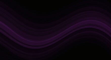 Fototapeta premium Abstract Purple Curves on Black Background Gentle Flowing Elegant Design