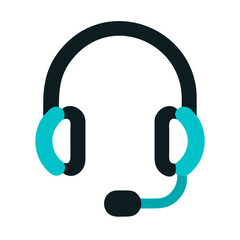 Headset Icon Representing Audio Communication and Listening Device