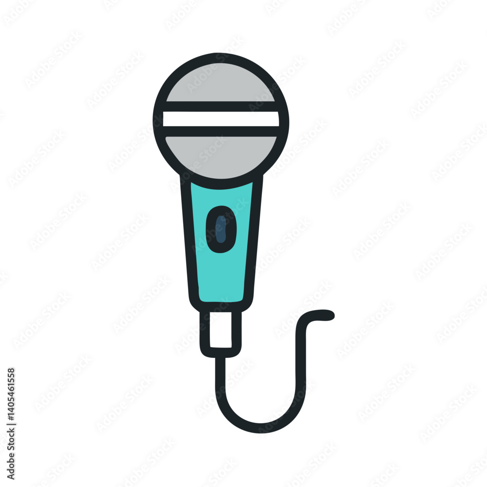 Fototapete microphone icon representing voice input and audio recording function