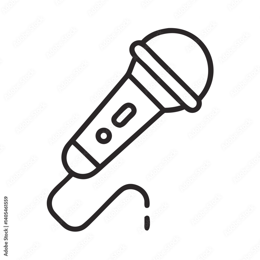 Poster Microphone Icon Representing Voice Input and Audio Recording Function