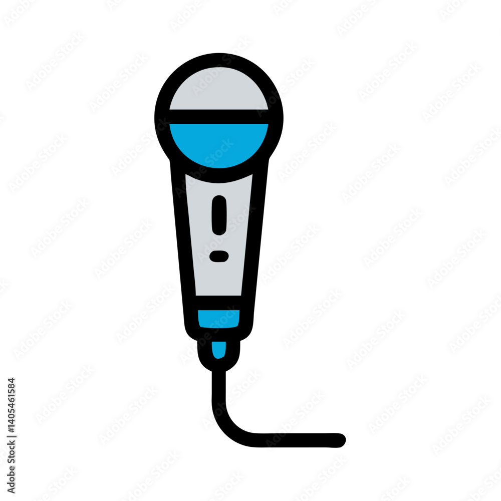 Aufkleber Microphone Icon Representing Voice Input and Audio Recording Function
