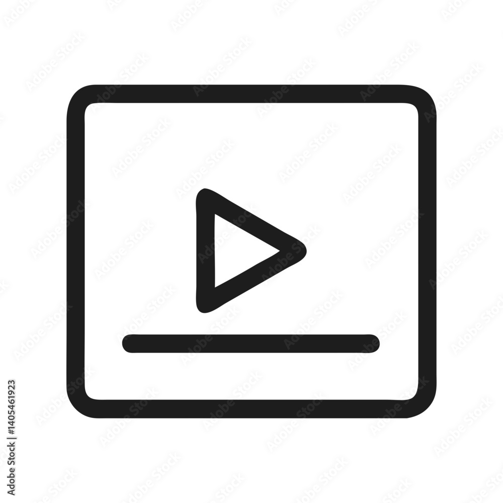 Leinwandbilder play button icon representing media playback and start function