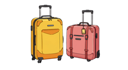 Isolated Travel Suitcases