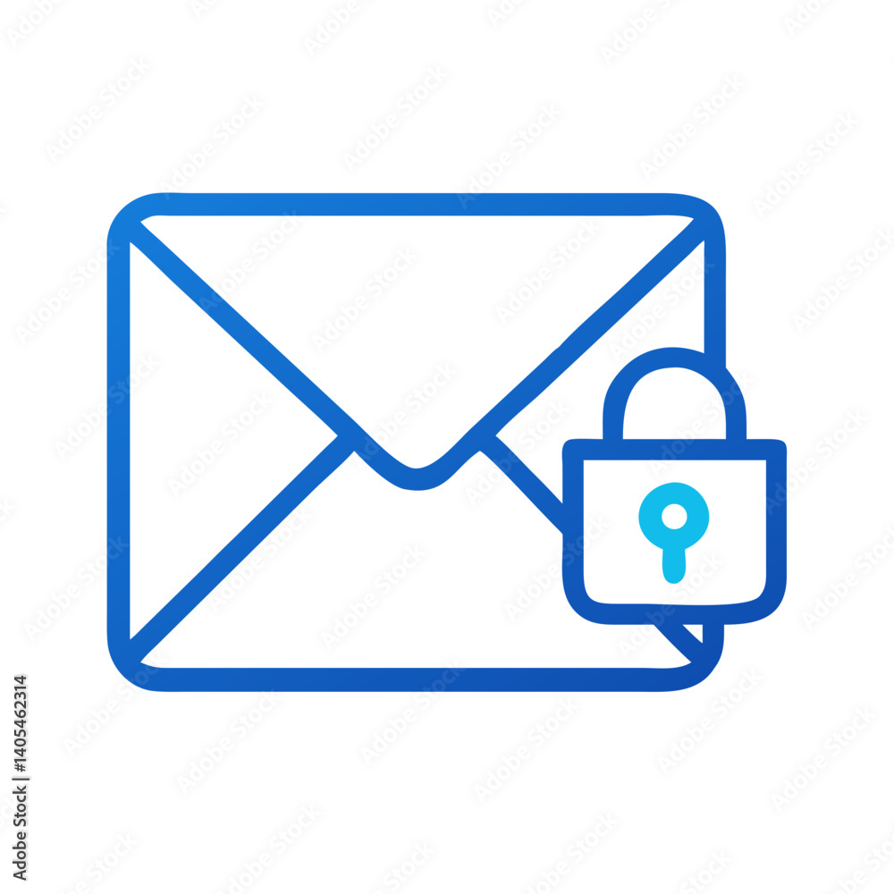 Aufkleber Secure Email Icon Representing Encrypted Messaging and Protected Communication