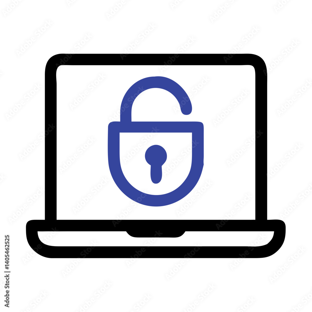 Aufkleber Software Update with Lock Icon Representing Secure System Upgrade and Protected Installation