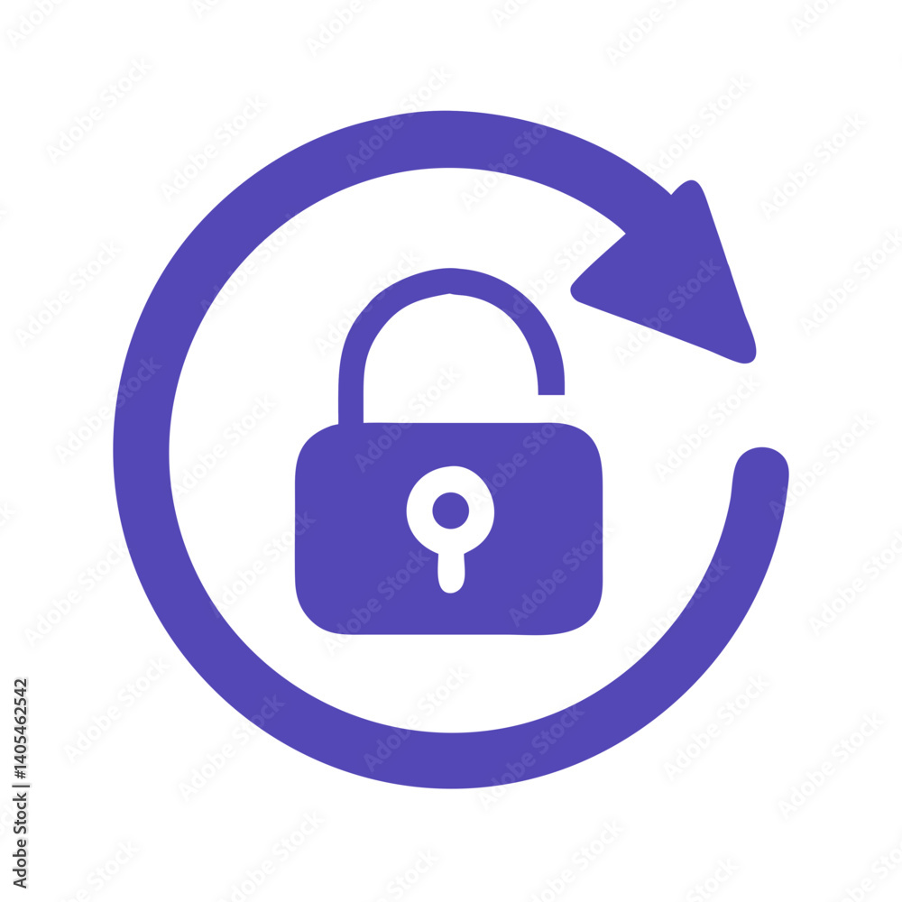 Poster Software Update with Lock Icon Representing Secure System Upgrade and Protected Installation