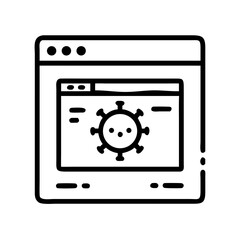Fototapeta premium Virus Spread Icon Representing Infection Transmission and Biological Contamination